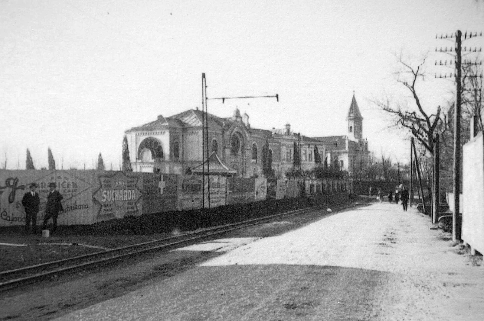 Trať u evangelického kostela na ulici Cingrova